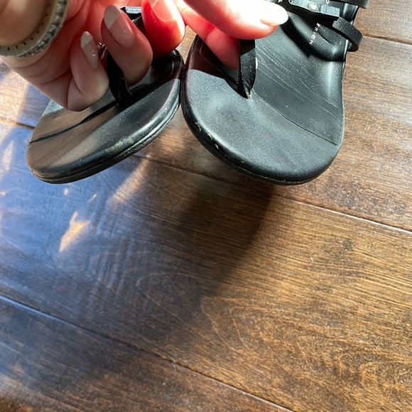 Giuseppe Zanotti Black Wedge Sandals with Silver Ring Detail 40 - Picture 11 of 11